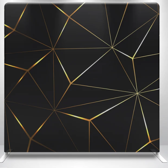 Black and Gold Polygonal
