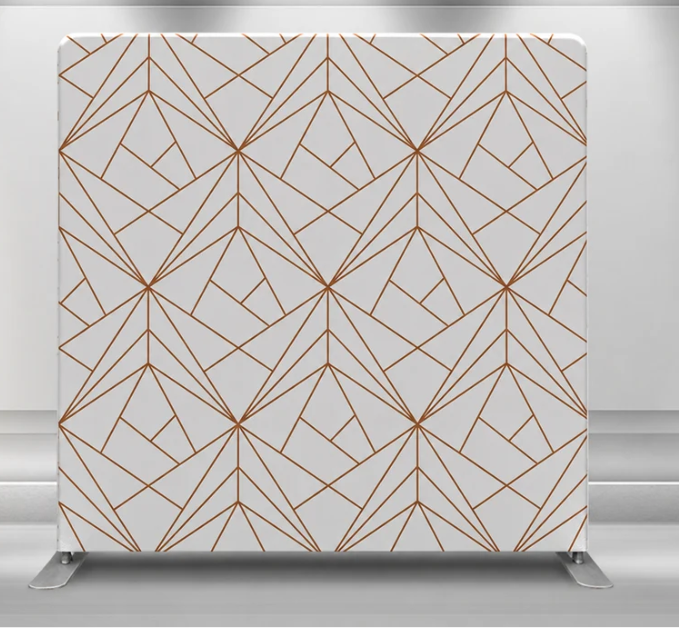 White and Gold Polygonal