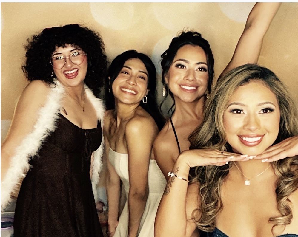 Friends posing together