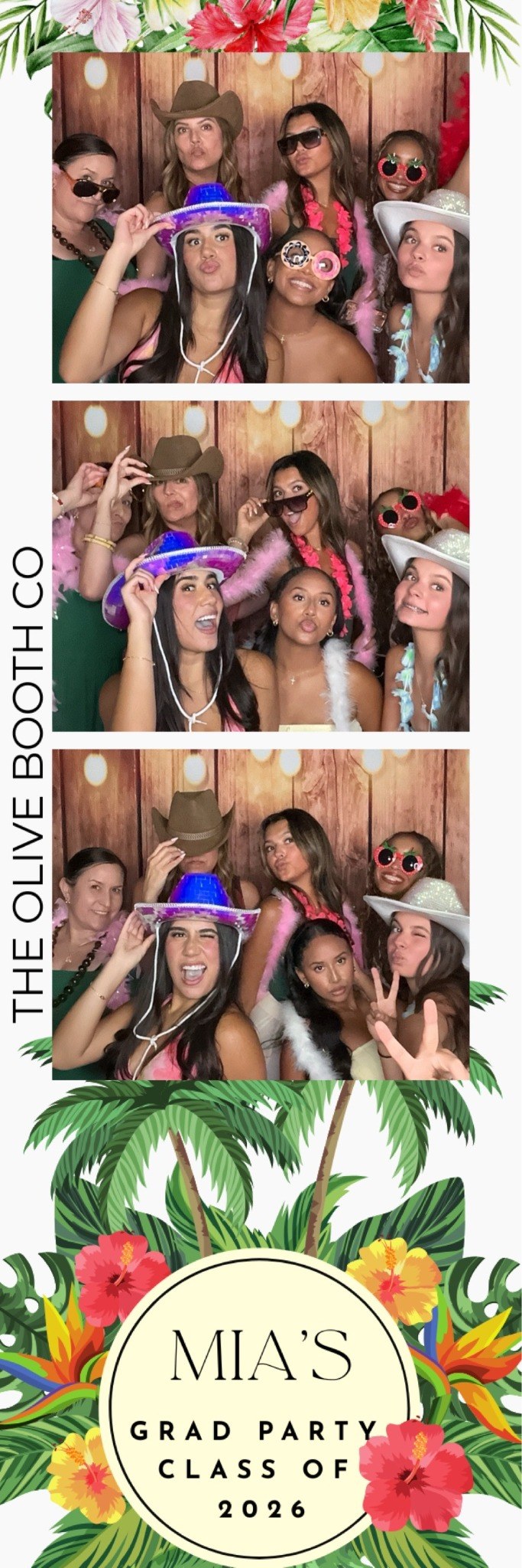 2×6 photo strip template example for Mia's graduation