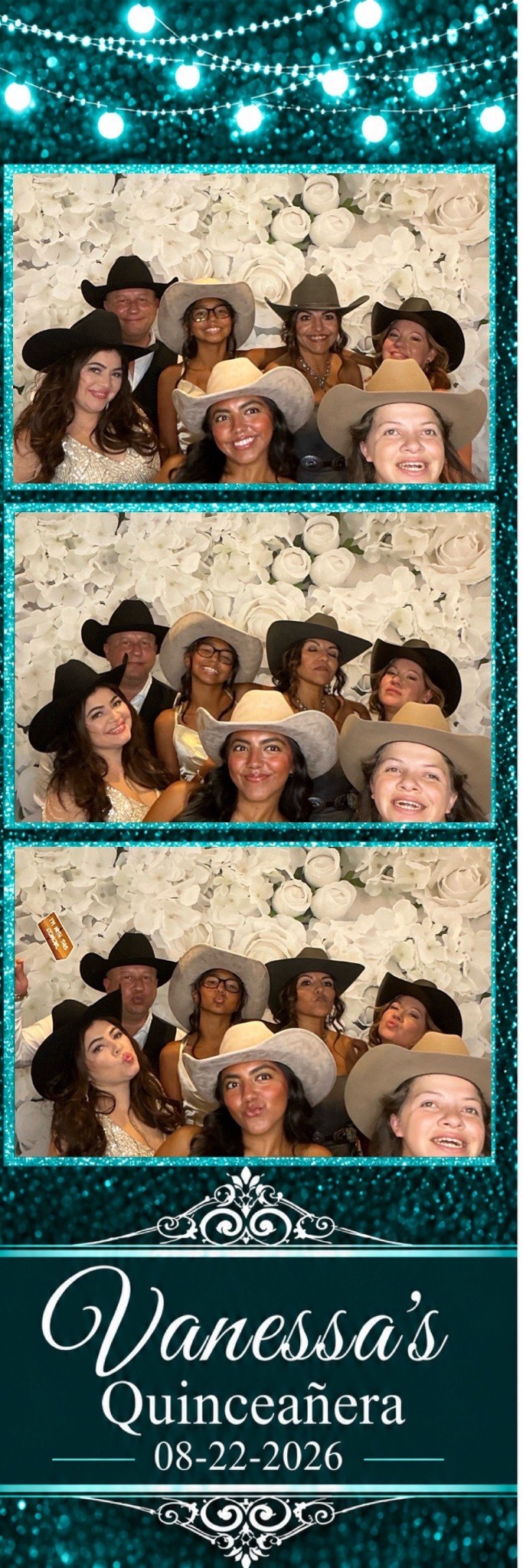 2×6 photo strip template example for Vanessa's Quinceañera
